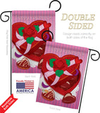 Chocolates - Valentines Spring Vertical Impressions Decorative Flags HG101044 Imported