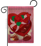 Felíz Día del Amor - Valentines Spring Vertical Impressions Decorative Flags HG101045 Made In USA