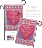 Valentine Heart - Valentines Spring Vertical Impressions Decorative Flags HG101047 Made In USA