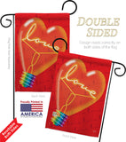 Love Light Bulb - Valentines Spring Vertical Impressions Decorative Flags HG101049 Made In USA