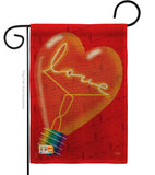 Love Light Bulb - Valentines Spring Vertical Impressions Decorative Flags HG101049 Made In USA