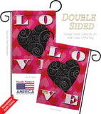 Love Heart - Valentines Spring Vertical Impressions Decorative Flags HG101050 Made In USA