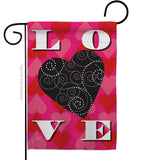 Love Heart - Valentines Spring Vertical Impressions Decorative Flags HG101050 Made In USA