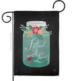 Filled with Love - Valentines Spring Vertical Impressions Decorative Flags HG101051 Made In USA