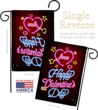 Neon Valentines Love - Valentines Spring Vertical Impressions Decorative Flags HG101057 Made In USA