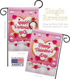 Flying Heart Valentine's - Valentines Spring Vertical Impressions Decorative Flags HG101060 Made In USA