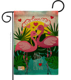 Flamingo Lover - Valentines Spring Vertical Impressions Decorative Flags HG101063 Made In USA