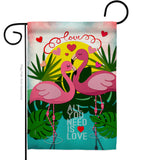 Flamingo Lover - Valentines Spring Vertical Impressions Decorative Flags HG101063 Made In USA