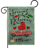 Special Delivery - Valentines Spring Vertical Impressions Decorative Flags HG101064 Made In USA