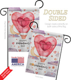 Valentine's Day Balloon - Valentines Spring Vertical Impressions Decorative Flags HG101066 Made In USA