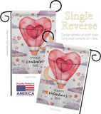 Valentine's Day Balloon - Valentines Spring Vertical Impressions Decorative Flags HG101066 Made In USA