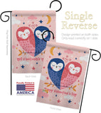 Owl Love - Valentines Spring Vertical Impressions Decorative Flags HG101073 Made In USA