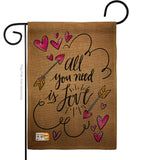 All You Need is Love - Valentines Spring Vertical Impressions Decorative Flags HG137051 Made In USA