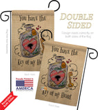 Key Of My Heart - Valentines Spring Vertical Impressions Decorative Flags HG137122 Made In USA