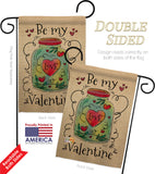 Be My Valentine - Valentines Spring Vertical Impressions Decorative Flags HG137123 Made In USA