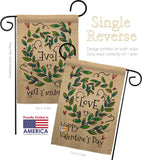 Love Valentine - Valentines Spring Vertical Impressions Decorative Flags HG137124 Made In USA