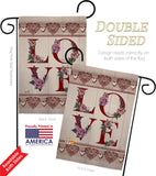 Classic Valentine Love - Valentines Spring Vertical Impressions Decorative Flags HG137144 Made In USA