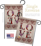 Classic Valentine Love - Valentines Spring Vertical Impressions Decorative Flags HG137144 Made In USA