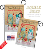 Better Together - Valentines Spring Vertical Impressions Decorative Flags HG137146 Made In USA