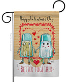 Better Together - Valentines Spring Vertical Impressions Decorative Flags HG137146 Made In USA