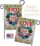 Succa for Love - Valentines Spring Vertical Impressions Decorative Flags HG137147 Made In USA