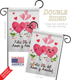 Feliz día del amor - Valentines Spring Vertical Impressions Decorative Flags HG137383 Made In USA