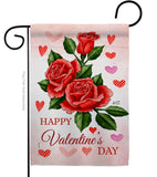 Valentines Rose - Valentines Spring Vertical Impressions Decorative Flags HG137397 Made In USA