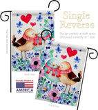 Winter Sweet Birdes - Valentines Spring Vertical Impressions Decorative Flags HG137466 Made In USA