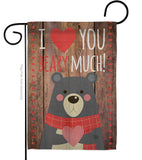 I Love You Beary Much - Valentines Spring Vertical Impressions Decorative Flags HG191093 Made In USA