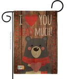 I Love You Beary Much - Valentines Spring Vertical Impressions Decorative Flags HG191093 Made In USA