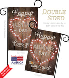 Happy Valentine's Day - Valentines Spring Vertical Impressions Decorative Flags HG191094 Made In USA