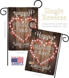 Happy Valentine's Day - Valentines Spring Vertical Impressions Decorative Flags HG191094 Made In USA