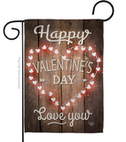 Happy Valentine's Day - Valentines Spring Vertical Impressions Decorative Flags HG191094 Made In USA