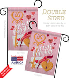 Be My Valentine - Valentines Spring Vertical Impressions Decorative Flags HG192054 Made In USA