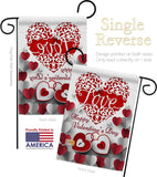 Royalty Love - Valentines Spring Vertical Impressions Decorative Flags HG192154 Made In USA