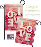 Love - Valentines Spring Vertical Impressions Decorative Flags HG192361 Made In USA