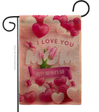 Love U Mom - Valentines Spring Vertical Impressions Decorative Flags HG192399 Made In USA