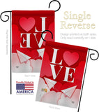 Paper Love Plane - Valentines Spring Vertical Impressions Decorative Flags HG192411 Made In USA