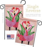 Flamingo Love - Valentines Spring Vertical Impressions Decorative Flags HG192540 Made In USA