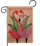 Flamingo Love - Valentines Spring Vertical Impressions Decorative Flags HG192540 Made In USA