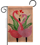 Flamingo Love - Valentines Spring Vertical Impressions Decorative Flags HG192540 Made In USA