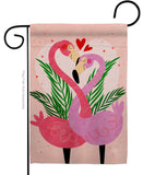 Flamingo Love - Valentines Spring Vertical Impressions Decorative Flags HG192540 Made In USA