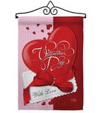 With Love - Valentines Spring Vertical Impressions Decorative Flags HG101002 Made In USA