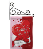 With Love - Valentines Spring Vertical Impressions Decorative Flags HG101002 Made In USA