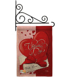 With Love - Valentines Spring Vertical Impressions Decorative Flags HG101002 Made In USA