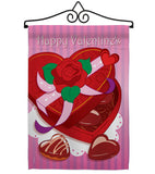 Chocolates - Valentines Spring Vertical Impressions Decorative Flags HG101044 Imported