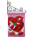 Chocolates - Valentines Spring Vertical Impressions Decorative Flags HG101044 Imported