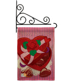 Chocolates - Valentines Spring Vertical Impressions Decorative Flags HG101044 Imported