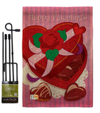 Chocolates - Valentines Spring Vertical Impressions Decorative Flags HG101044 Imported