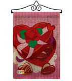 Felíz Día del Amor - Valentines Spring Vertical Impressions Decorative Flags HG101045 Made In USA